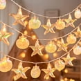 thumbnail image 1 of YUNOVA 9.84FT Battery Powered Shell String Lights - 20 LED Starfish & Seashell Fairy Lights, Ocean Theme Decor for Bedroom, Wedding, Garden Party, Beach Holiday Decorations, 1 of 8