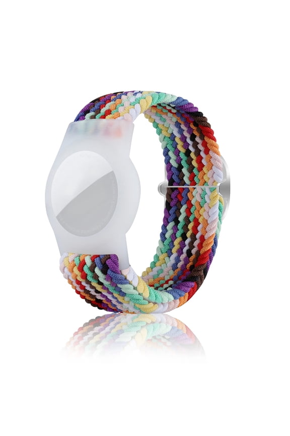 Braided AirTag Bracelet for Kids, Adjustable Nylon Wristband, Anti-Lost GPS Tracker Compatible with Apple AirTag 1st/2nd Gen, 1-Pack