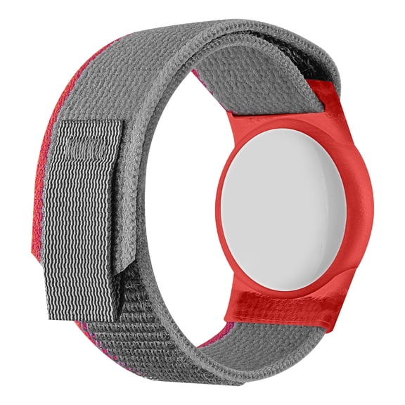 YUNOVA AirTag Wristband, Adjustable Velcro Strap Compatible with Apple AirTag, Soft Nylon Loop for Kids, Pets, Luggage Tracking, Anti-Loss Protective Band