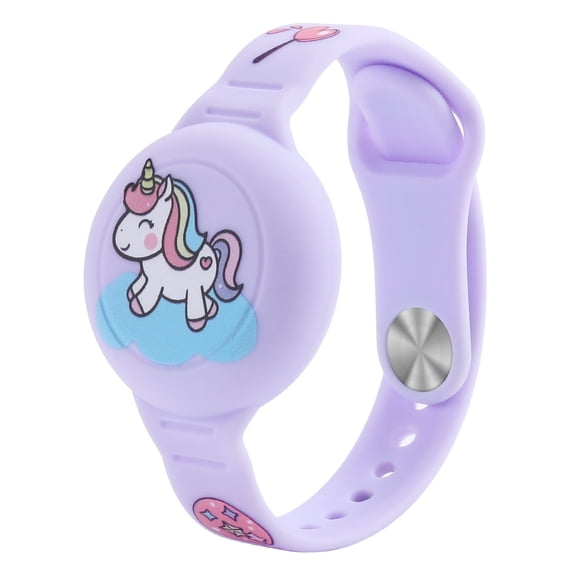 YUNOVA AirTag Wristband Kids, Cute Kids Bracelet AirTag Case Adjustable Watch Band Air Tag Holder for Kids Hidden GPS Tracker, Soft Silicone Anti Lost/WaterproofAirtags Case for Kids