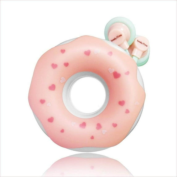 YUNOVA Donut-Shaped Wired Earbuds for Kids - Ergonomic Soft Ear Gels with Tangle-Free Cord, Cute Headphones for School/Travel, 3.5mm Metal Plug & Sweet Gift Box