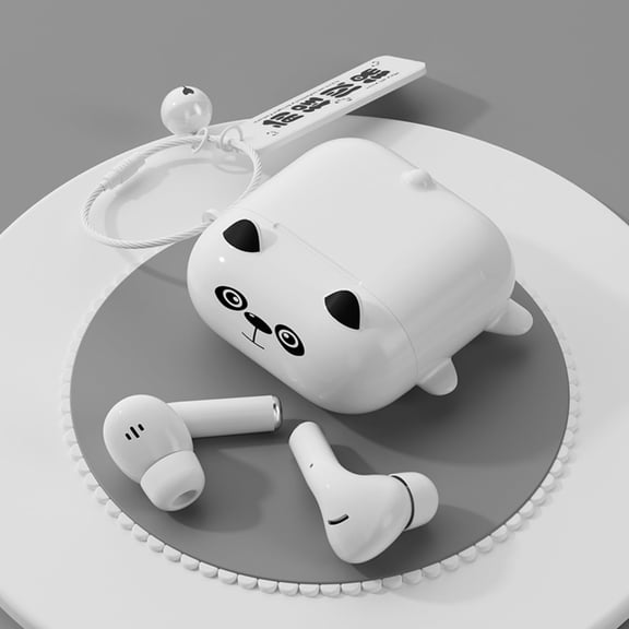 YUNOVA Girls Kids Wireless Earbuds Bluetooth 5.3 with 25H Playtime, IPX5 Waterproof TWS Earphones for Small Ears, Cute Animal Design for School/Sports/Gifts
