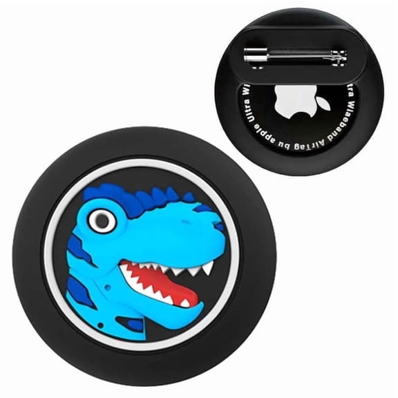 YUNOVA Hidden AirTag Holder with Safety Pin, Cute Cartoon Silicone GPS Tracker Case Compatible with Apple AirTag 1st/2nd Gen for Kids Elderly Pets