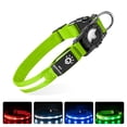 thumbnail image 1 of YUNOVA IPX7 Waterproof LED Light Up Dog Collar, Type-C Rechargeable Glowing Pet Collar with AirTag Holder, Compatible with Apple AirTag, 3 Modes for Night Safety, 1 of 6