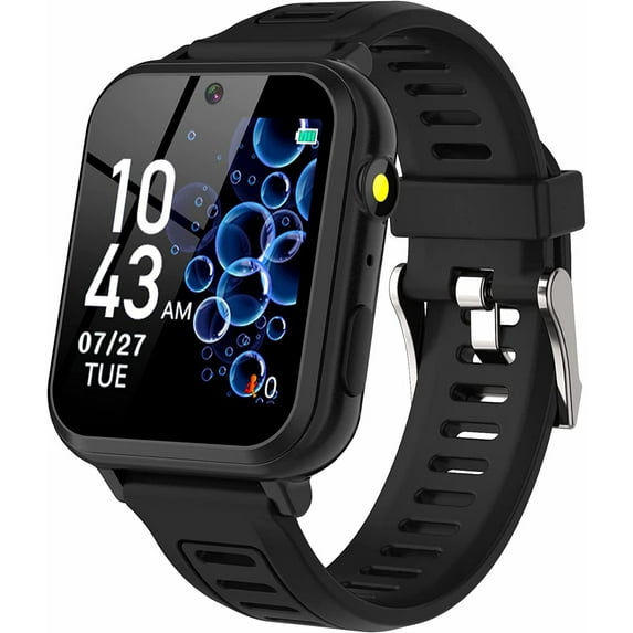 YUNOVA Kids Smart Watch with HD Camera & 24 Learning Games - 1.54" Touch Screen, Pedometer, Music Player | Gift for Girls Boys Ages 5-12