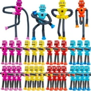 YUNOVA Mega 32pk Robot Pop Tube Bundle - Extra-Thick Sensory Toys for Autism & ADHD, School/Clinic Bulk Therapy Toys, BPA-Free Durable Fidgets with Tactile Stimulation (Ages 3-14)