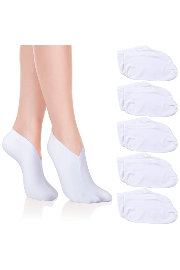 Moisturizing Socks 5-Pairs for Dry Feet Care, Cotton Spa Socks with Spandex, Overnight Hydration Enhancer Socks, Dermatologist-Recommended Foot Therapy Socks for Cracked Heels