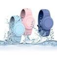 thumbnail image 1 of YUNOVA Waterproof Air Tag Bracelet for Kids 3 Pack, Soft Silicone Air Tag Hidden Wristband Kids, Lightweight GPS Tracker Compatible with Apple AirTag Watch Band for Child, 1 of 7