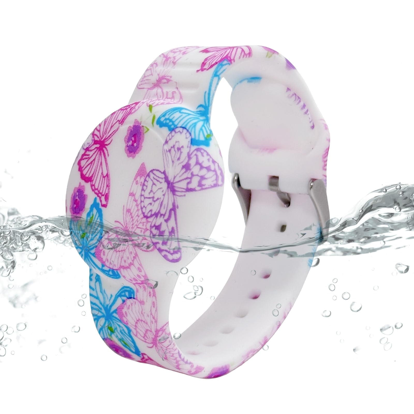 YUNOVA Waterproof AirTag Bracelet for Kids, Hidden Printed Wristband ...