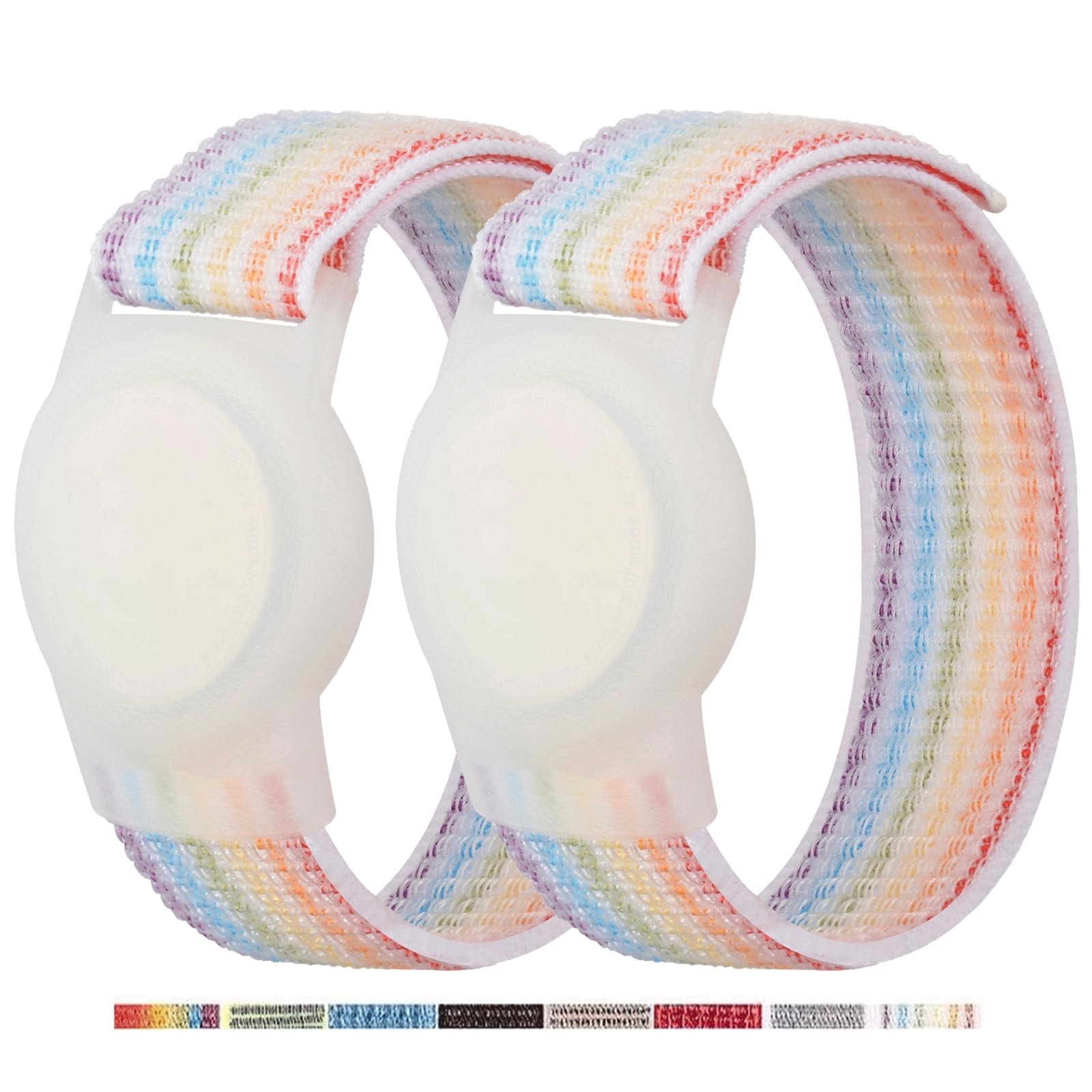 YUNOVA Wristband for Airtag Kids, 2 Pack Nylon Bracelet for Apple Air ...
