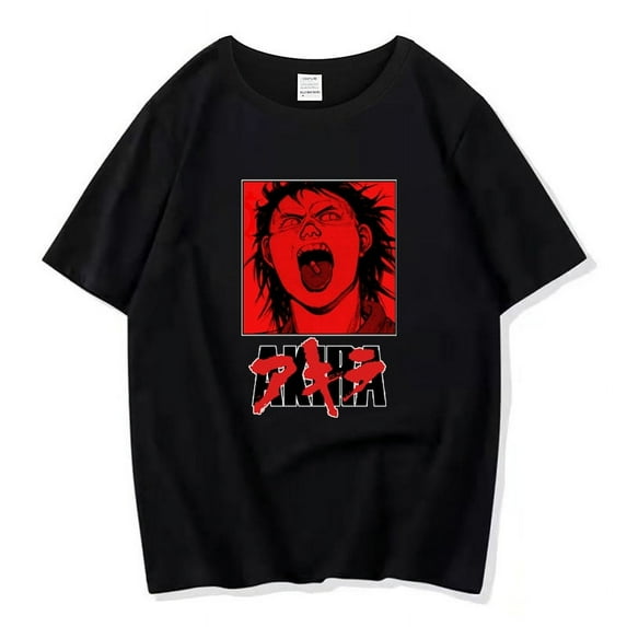 YUNQI Anime Akira T-shirt Short Sleeve Round Neck Summer Cotton T-shirt