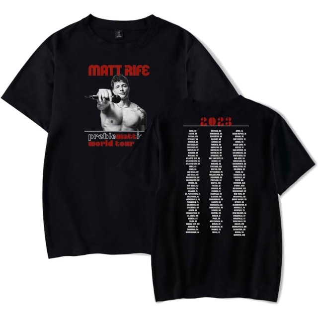 YUNQI Matt Rife ProbleMATTic World Tour 2023 Tshirt Merch Women/Men