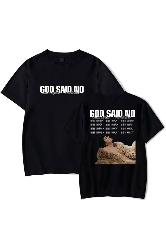 Omar Apollo God Said No Tour T-Shirt Merch for Women/Men Summer Short Sleeve Tshirt Streetwear Top