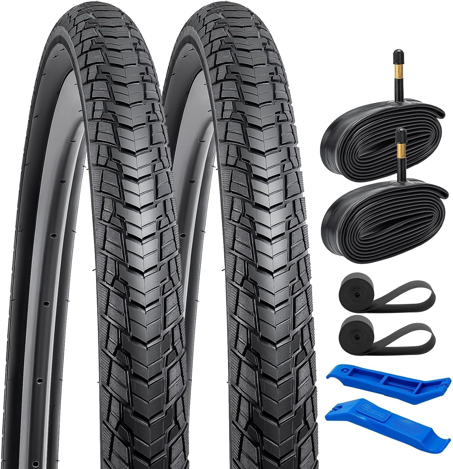 City Slick II Fahrradreifen-Set: 700c X 38 Mit Schlauch & Felgenband – Komplettpaket Für City- & Trekkingbikes