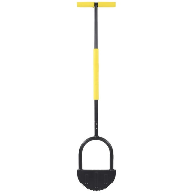 YUNTIE 42.71in SawTooth Edger Lawn Tool, Half Moon Lawn Edger with T