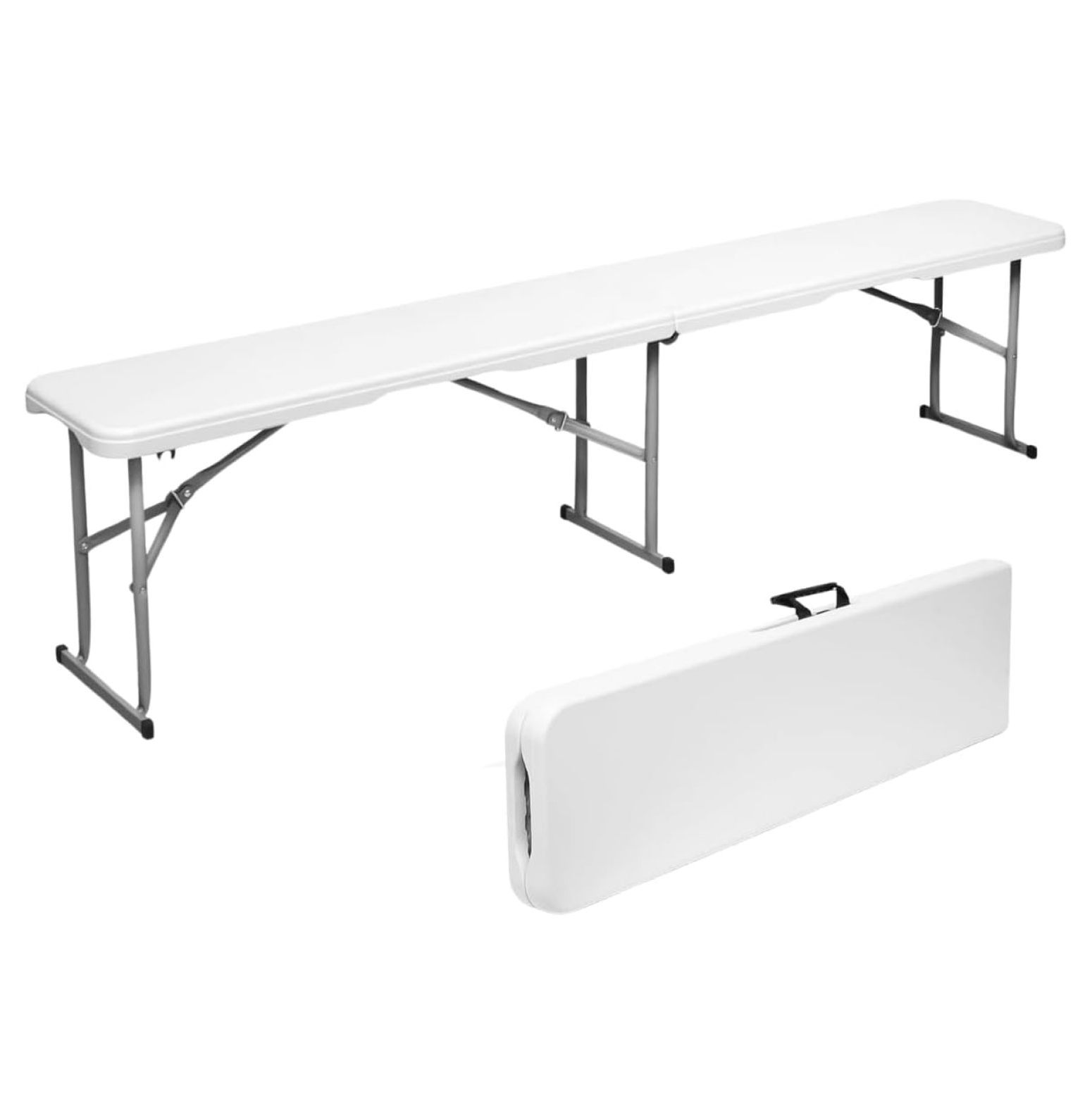 YUNTIE 6 feet Plastic Folding Bench - Portable Bench Used for Indoor ...