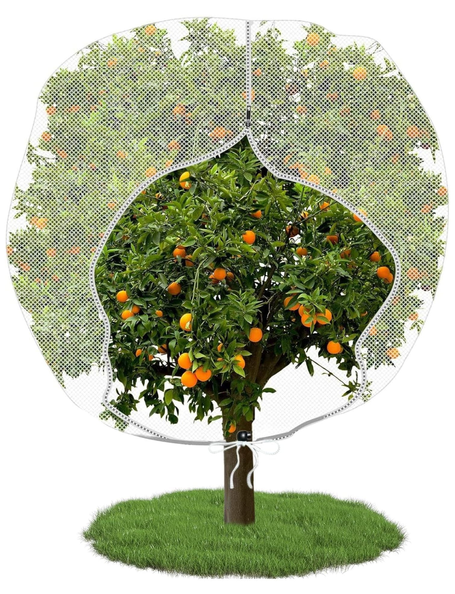 YUNTIE Fruit Tree Netting for Squirrels and with Zipper, 8'x8' Large