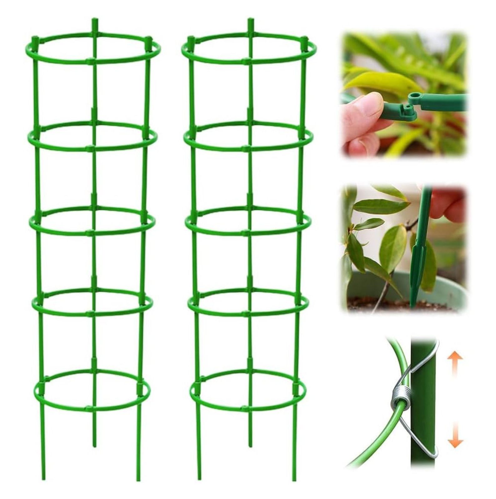 YUNTIE Tomato Cages for Garden, 2024 New Garden Plant Stakes Plants Garden Stakes with