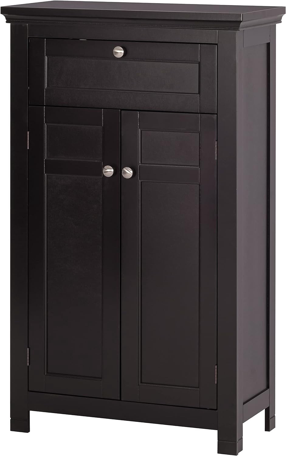 YUNWEN Freestanding Bathroom Cabinet with Drawer and Adjustable Shelf ...
