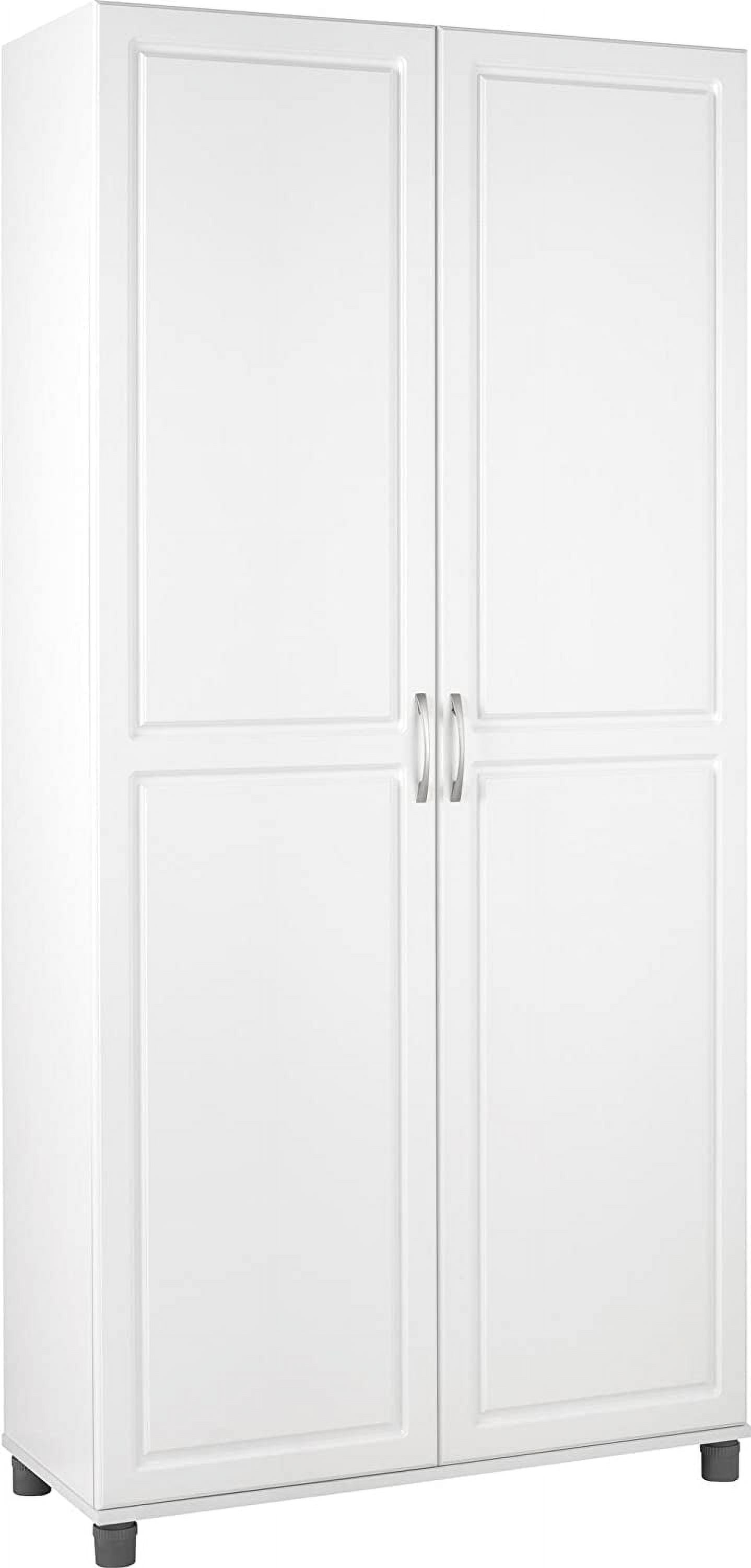 Kendall White 36" Adjustable Shelving Storage Cabinet