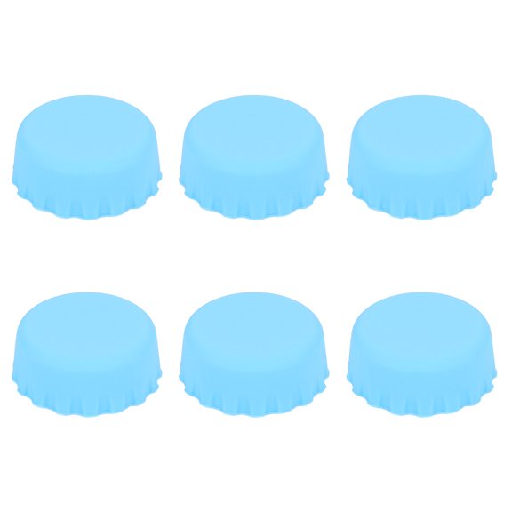 YUNXNK 6-Pack Silicone Beer Bottle Caps Set, Reusable Decorative Bar Accessories for Home and Party Bottle Saver