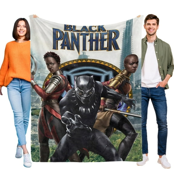 YUNYOUDIAN Black Panther-themed Pals Plush Throw Blanket Gifts for Fans Girls Boys Women Present Suitable for a variety of settings 40''*60''(100*150cm)