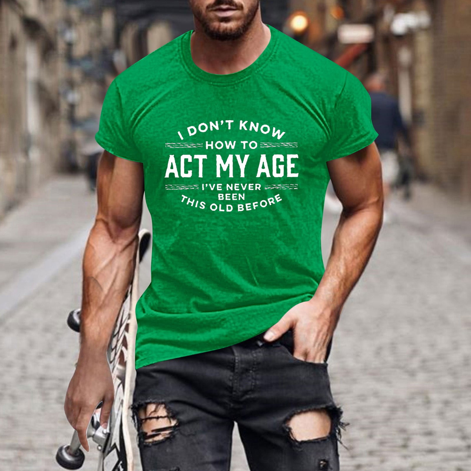 YUNZHAO T-Shirts for Men Summer Clothes Men's Beach Wear Clothing Short ...