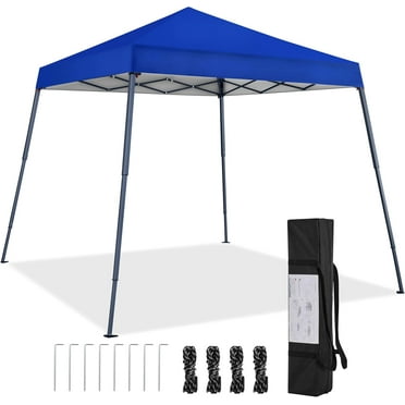 YUONAO YUONAO Pop Up Canopy Tent, 10x10 Slant Leg Outdoor Shelter, Folding Instant Tent with Backpack for Garden, Camping, Party – Portable & Easy Setup,Blue