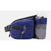 YUOTO Waist Pack Hydration Running Belt with Water Bottle Holder, Blue, 2 Pack