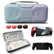 YUOY All-in-One Accessories Kit for PlayStation Portal, Included EVA Carrying Case for PS5 Protal, Hard PC Protective Cover, 2 Screen Protectors & 2 Pairs Thumb Caps, Blue