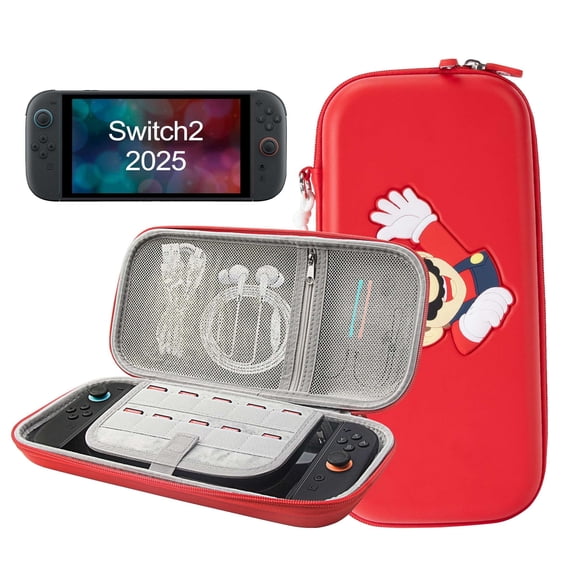YUOY Carrying Case for Nintendo Switch 2 (2025), Travel Bag for Nintendo Switch 2 Accessories, Red