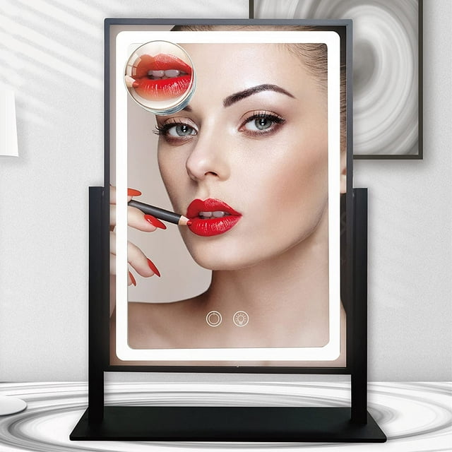 YUOY Vanity Mirror with Lights, 12"x16" Lighted Makeup Mirror with 3