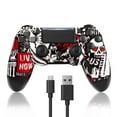 Wireless Controller for PS4, Remote Control Compatible with Playstation 4/PS4 Slim/PS4 Pro/PC