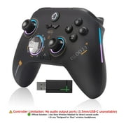 YUOY Wireless Controller for Xbox One X/S & Series X/S & PC with RGB Light, Programmable, Turbo, Motion Sensor, Dual Vibration - Black