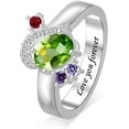 thumbnail image 1 of YUPPOLKR Personalized Mothers Ring with 1-9 Birthstones Sterling Silver Engraved Size 5-12 Mother’s Daughter Grandma Ring Customized Anniversary Promise Rings for Grandma Women Wife, 1 of 7