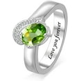 thumbnail image 1 of YUPPOLKR Personalized Mothers Ring with 1-9 Birthstones Sterling Silver Engraved Size 5-12 Mother’s Daughter Grandma Ring Customized Anniversary Promise Rings for Grandma Women Wife, 1 of 7