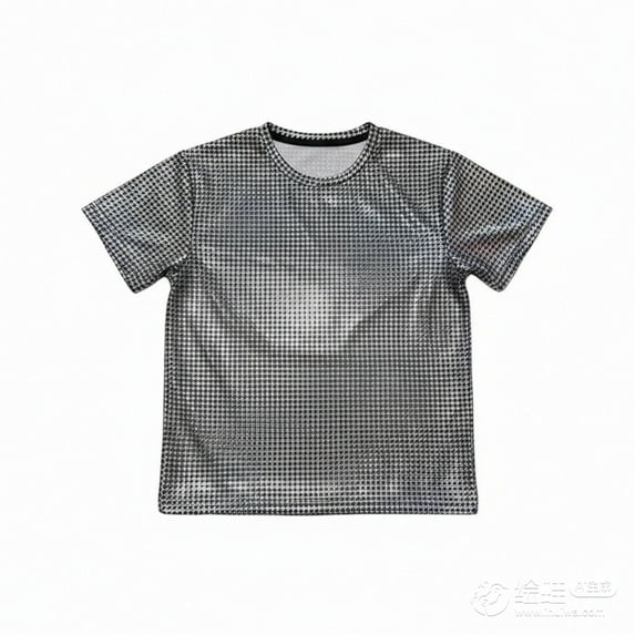 YUQIN Girls Sequin Tops Short Sleeve Party Top Dance Shirt Stage Performance Sparkly Glitter Tee Shirts For Kids Round Neck Blouses Daily Casual Blouses