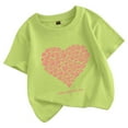 thumbnail image 1 of YUQIN Soft Tops Girls Graphic Print Short Sleeve T Shirts Oversized Casual Tee Tshirts For Spring Summer Kids Crewneck T-Shirt Top Casual T Shirt Tops, 1 of 2