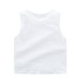 thumbnail image 1 of YUQIN Toddler Kids Girls Dance Tank Tops Sleeveless Racerback Crop Top Tees Athletic Shirts Soild Color Slim Sports Dance Top Gymnastics Basic Trendy T-Shirts, 1 of 2