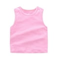 thumbnail image 1 of YUQIN Toddler Kids Girls Dance Tank Tops Sleeveless Racerback Crop Top Tees Athletic Shirts Soild Color Slim Sports Dance Top Gymnastics Stylish T-Shirts, 1 of 2