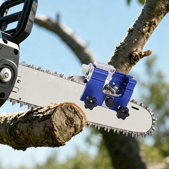9.8 7.5 6.5 Cm Multiple Grinding Needles Chainsaw Sharpener Tool, Hand Crank Chain Grinder for Outdoor Work, Forestry Maintenance