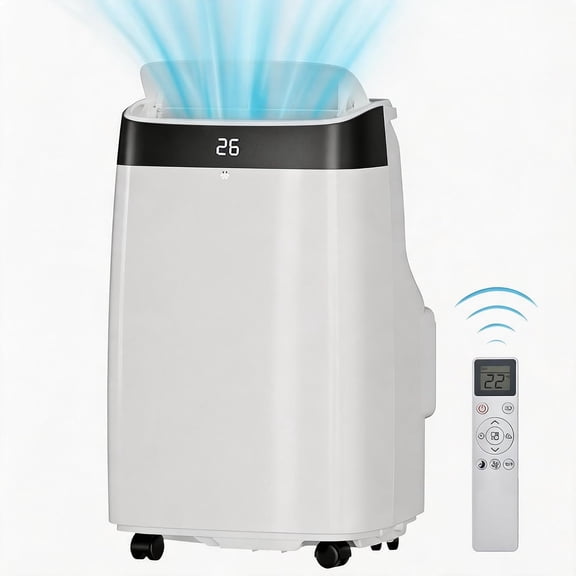 YUSAZENS 10000 BTU Portable Air Conditioner – 3-in-1 AC, Dehumidifier & Fan – Dual Motor, 48dB Quiet – Cools 450 Sq Ft – Remote & LED Display – 24H Timer, Washable Filter – for Home, Bedroom, Office