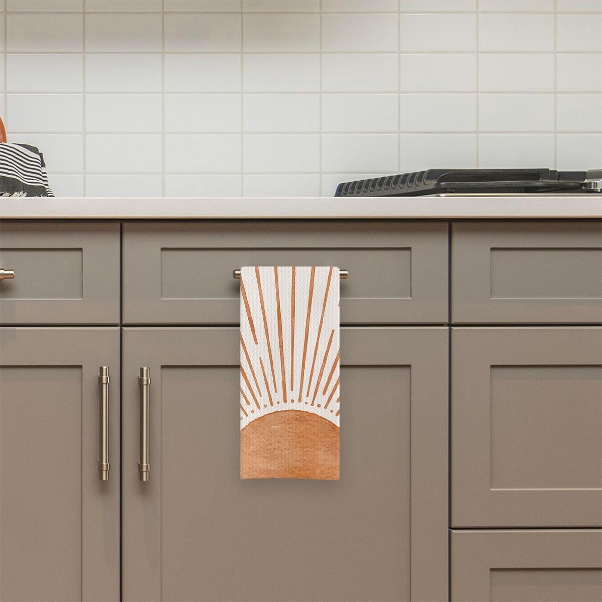 YUSHI-Boho Kitchen Towels - Boho Kitchen Decor, Boho Sun Sunshine Dish ...