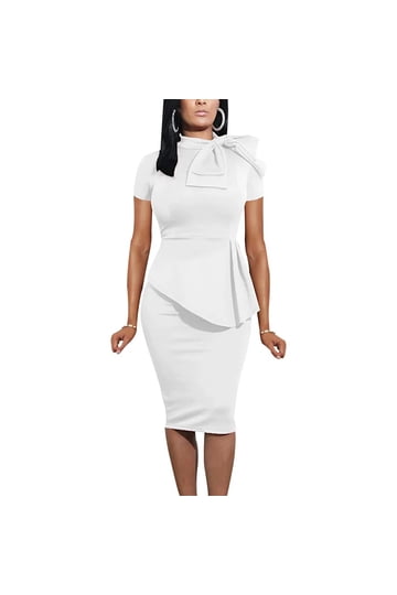 Peplum Dress White Peplum Dress White
