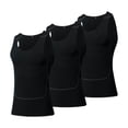 thumbnail image 1 of YUSHOW 3 Pack Mens Athletic Compression Shirts Sleeveless Quick Dry Slimming Body Shaper Workout Tank Top Size M, 1 of 7