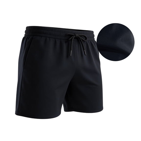 YUSHOW Men's Athletic Shorts Mesh Workout Gym Activewear 5'' Inseam Shorts with Pockets,L