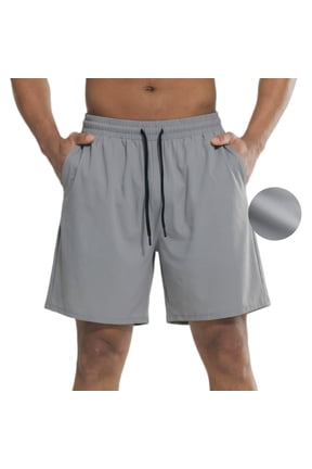 Men's Athletic Shorts Mesh Workout Gym Activewear 5'' Inseam Shorts with Pockets,L
