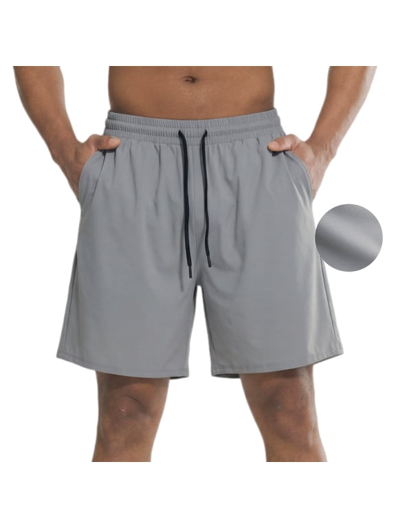 Mens Athletic Shorts Mesh Running Gym Quick Dry Activewear 5" Inseam,L