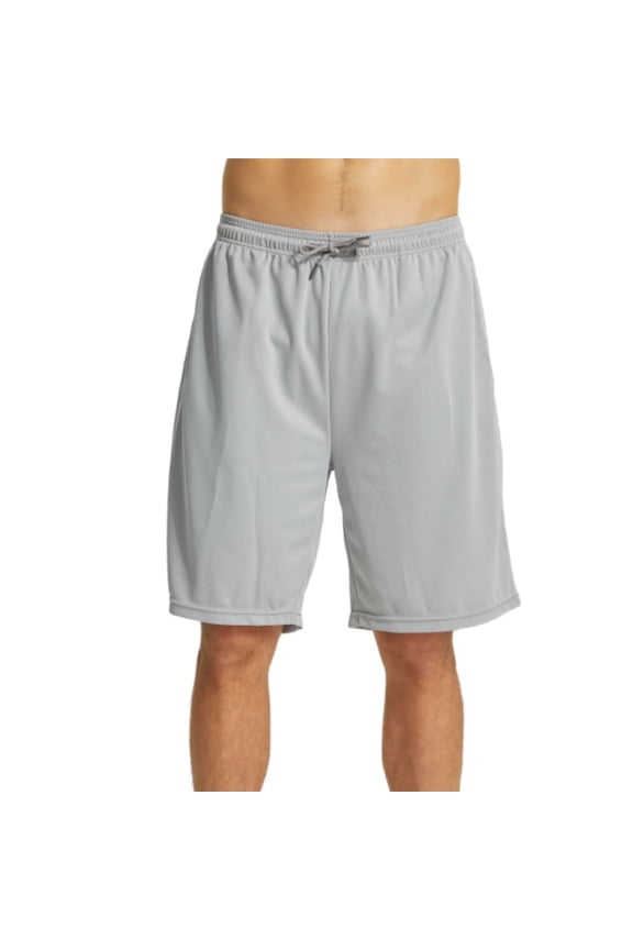 Mens 2 in 1 Running Shorts Quick Dry Athletic Shorts with Liner and Pockets, Gray, L