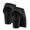 thumbnail image 1 of YUSHOW Mens 2 in 1 Running Workout Shorts Quick Dry Athletic Shorts with Liner and Pockets, 2 Pack, L, 1 of 9